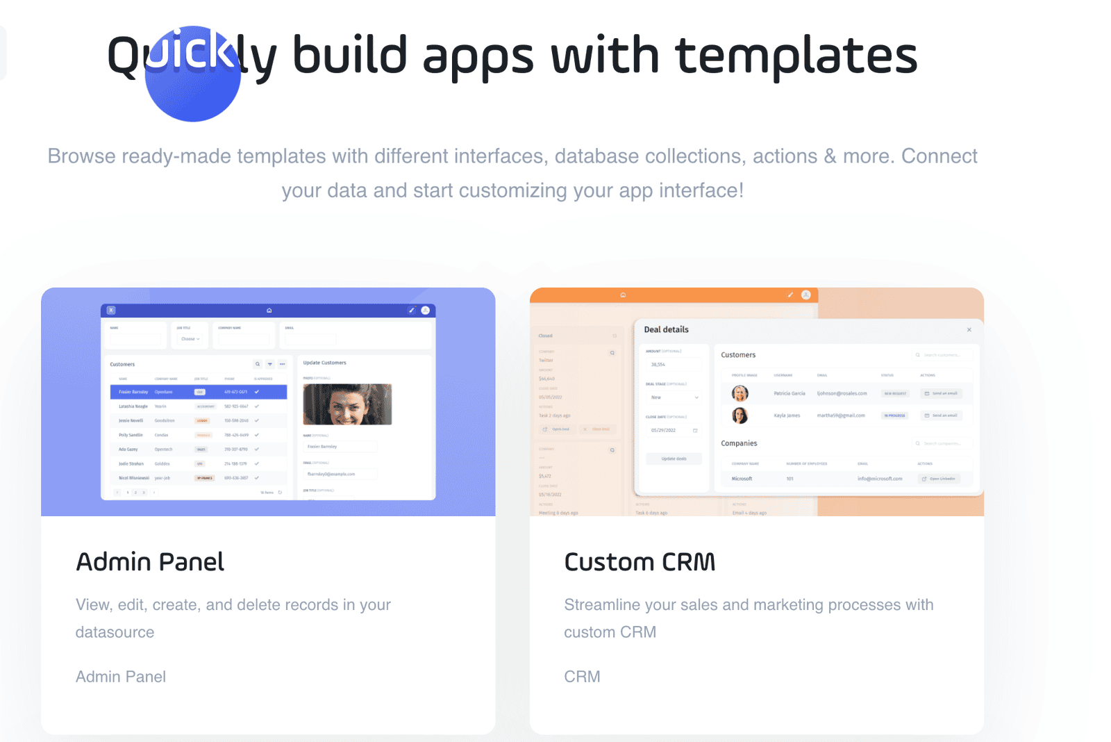 jetadmin free templates