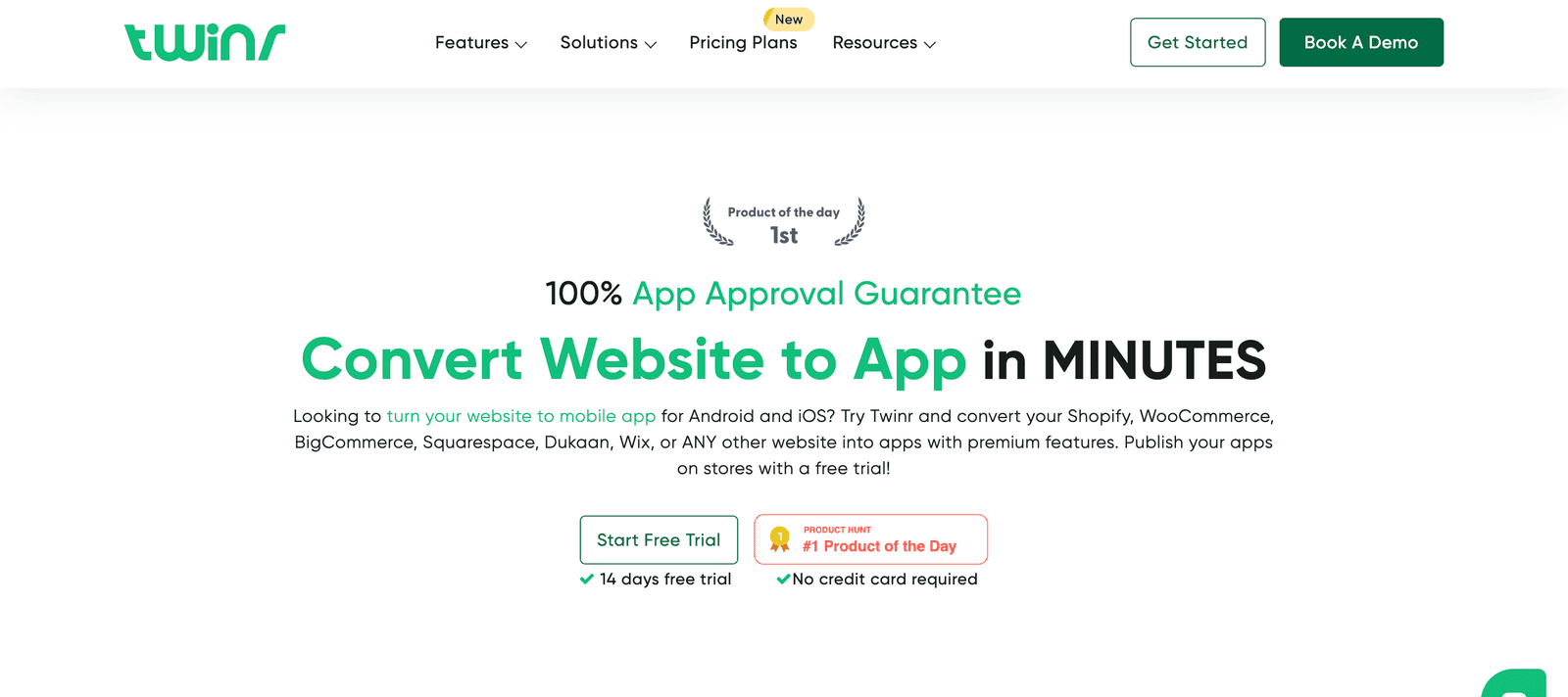 twinr convert your website to app in minutes