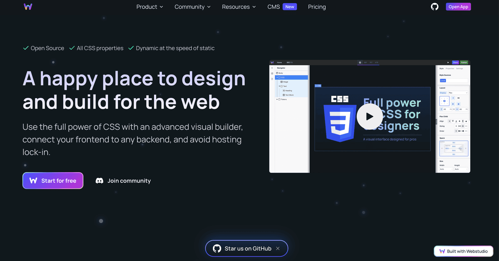 webstudio website builder