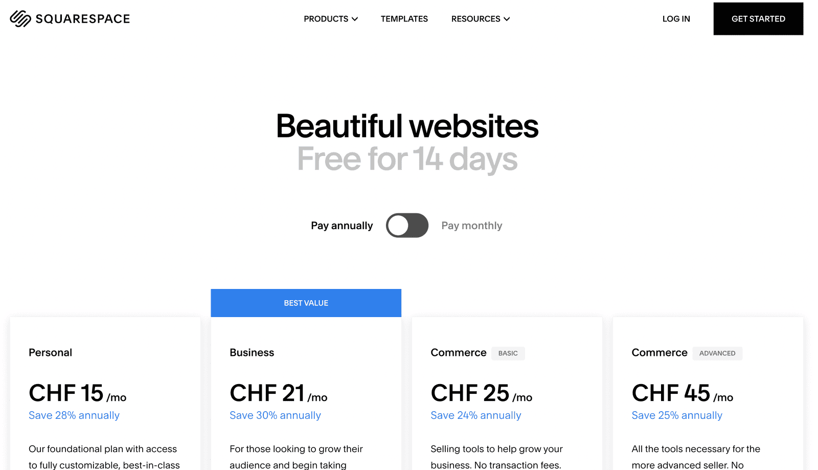 Squarespace no-code website builder